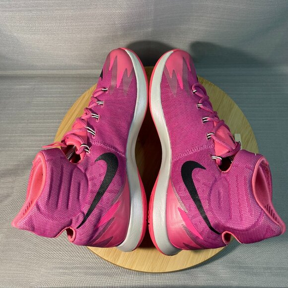 2013 Nike Zoom Hyperev Pink Breast Cancer Awareness Shoes Sneaker Sz 9.5M A0103 - Picture 5 of 7